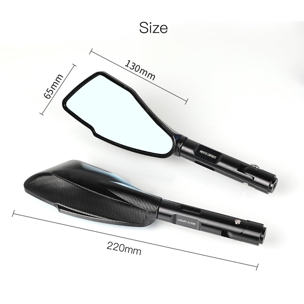Specchietto retrovisore Universale per Moto Ducati Monster 696 797 Monster 821 Hypermotard 950 848 Argento