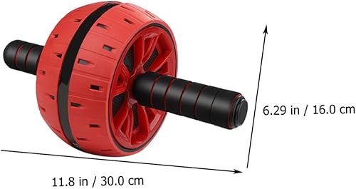 Miniatura 2 de Rodillo de ejercicio de rueda abdominal con movimiento silencioso y amplia estabilidad para fortalecimiento de la espalda y lateral, incluye