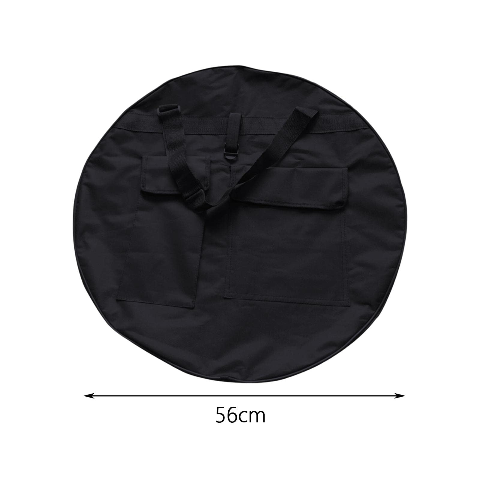 Torba na bęben pogrubiony pojemnik czarna obudowa bębna do werbla Tom Drum bęben basowy średnica 56 cm, 56 cm