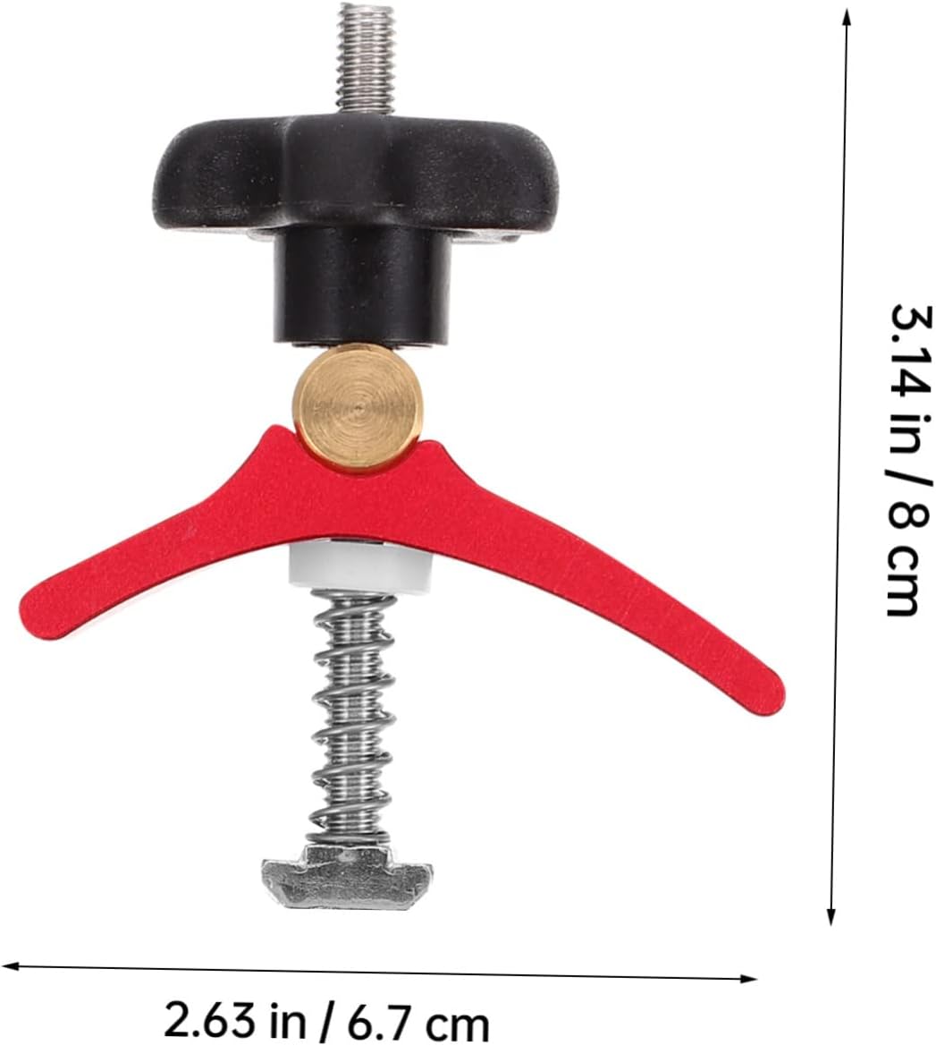 2Pcs Track Hold Down Clamps Multipurpose Woodworking Tool for Workpiece Positioning Durable Carpenter T Slot Clips with Quick Heavy Duty Functionality for Metalworking