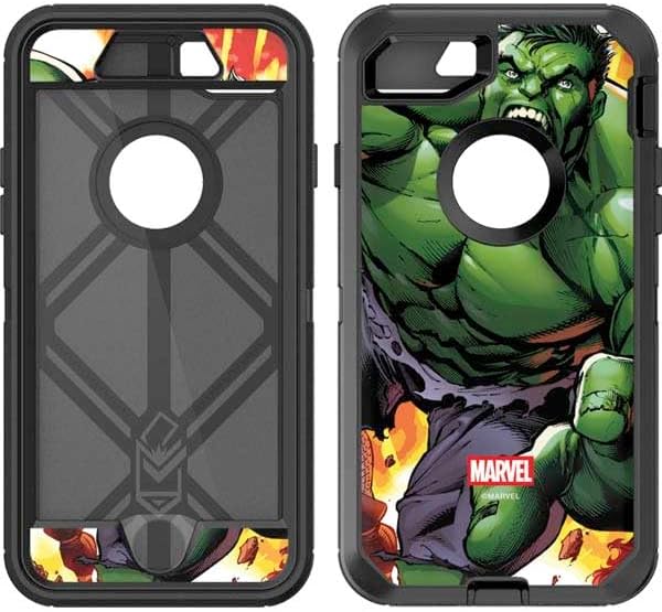 Skinit Decal Phone Skin Compatible with OtterBox Defender iPhone 7 - Officially Licensed Marvel Enraged Hulk Design