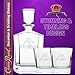 Crown Royal Whiskey Decanter with 2 Drinking Glasses | Whisky Decanter Set for Men and Women | Compatible