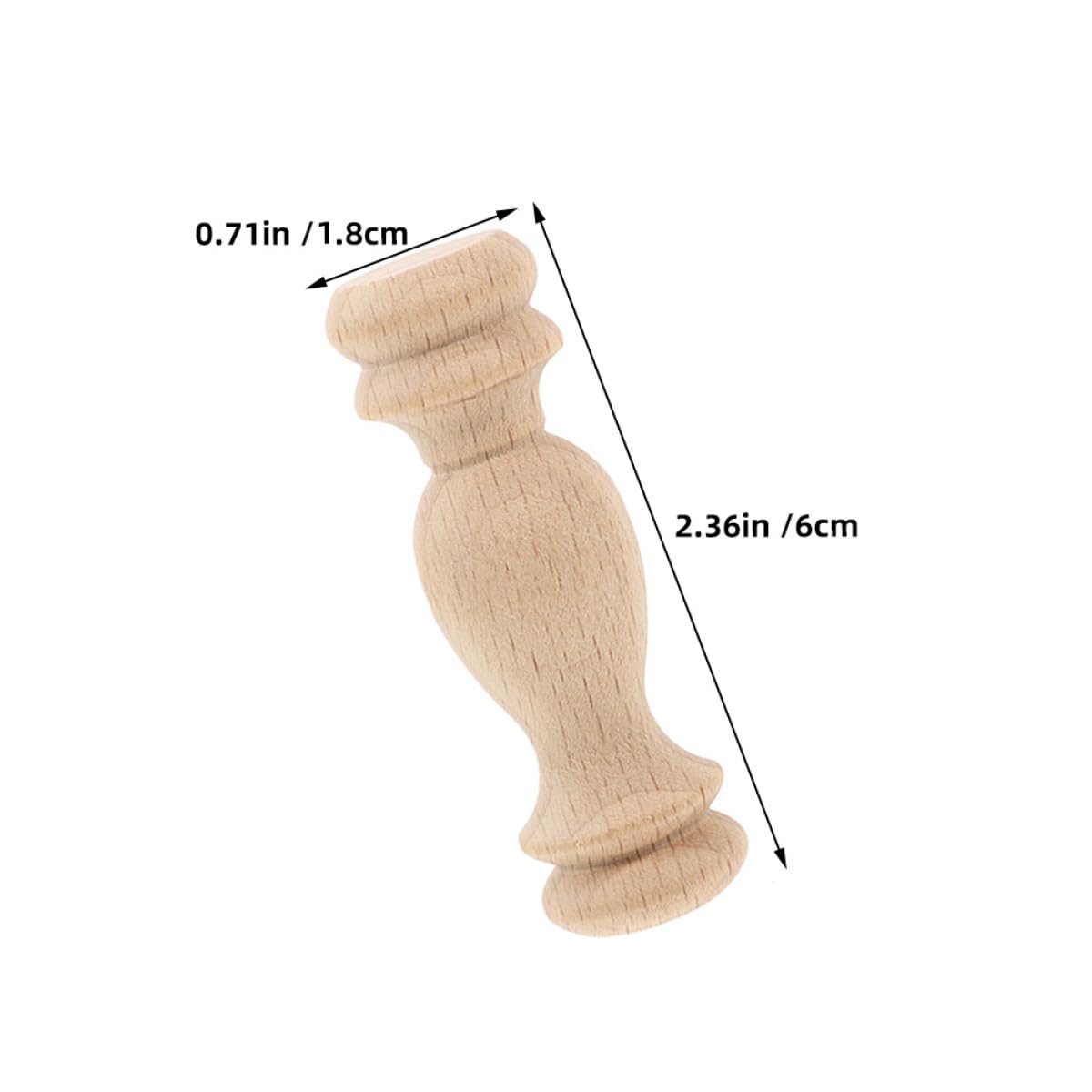 Generisch Massivholz Römische Säulenendstücke 12 Stück Beige 6 X 1,8cm für Treppengeländer und Möbel Selbstgemacht Bastelprojekte und Innenraumdekoration