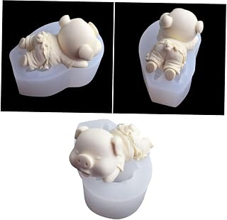 IMIKEYA Moldes De Pastel De Cerdo Para Repostería Molde Para Mousse y Galletas y Celebraciones Color Blanco