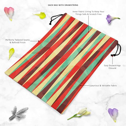 Image of ArtzFolio Vintage Rhombus | Reusable Sack Bag | Bag for Gym, Storage, Vegetable & Travel