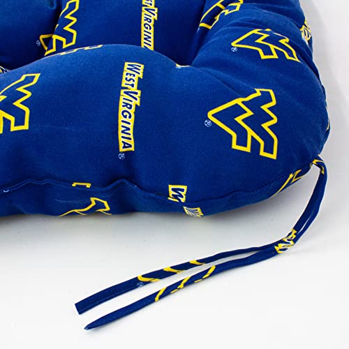 Image of College Covers Everything Comfy West Virginia Mountaineers Indoor Outdoor Settee Loveseat Bench Cushions