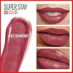 Maybelline Super Stay 24, 2-Step Liquid Lipstick Makeup, Long Lasting Highly Pigmented Color with Moisturizing Balm, Very Cranberry, Ruby Red, 1 Count - Image 3