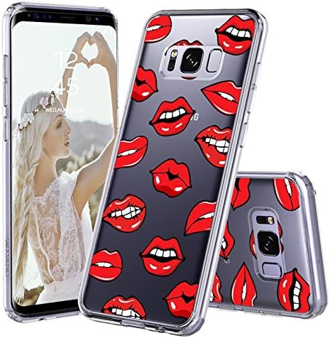 MOSNOVO Galaxy S8 Case, Galaxy S8 Cover, Sexy Lips Pattern Clear Design Printed Transparent Plastic Hard Case with TPU Bumper Protective Case Cover for Samsung Galaxy S8 (2017)