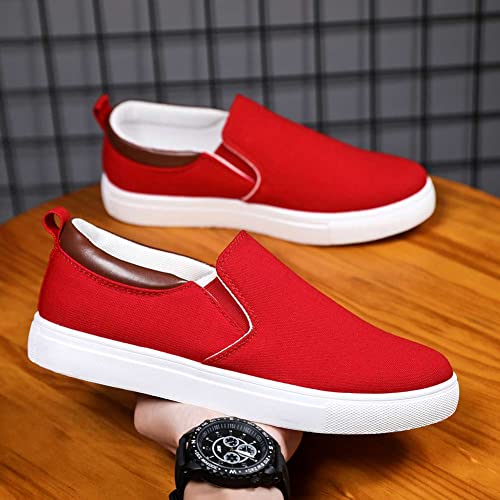 YAXE Men's Slip On Canvas Loafers Casual Skateboarding Shoes2