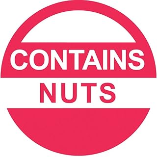 HUBERT Contains Nuts Labels Red Food Advisory Labels White Imprint - 1