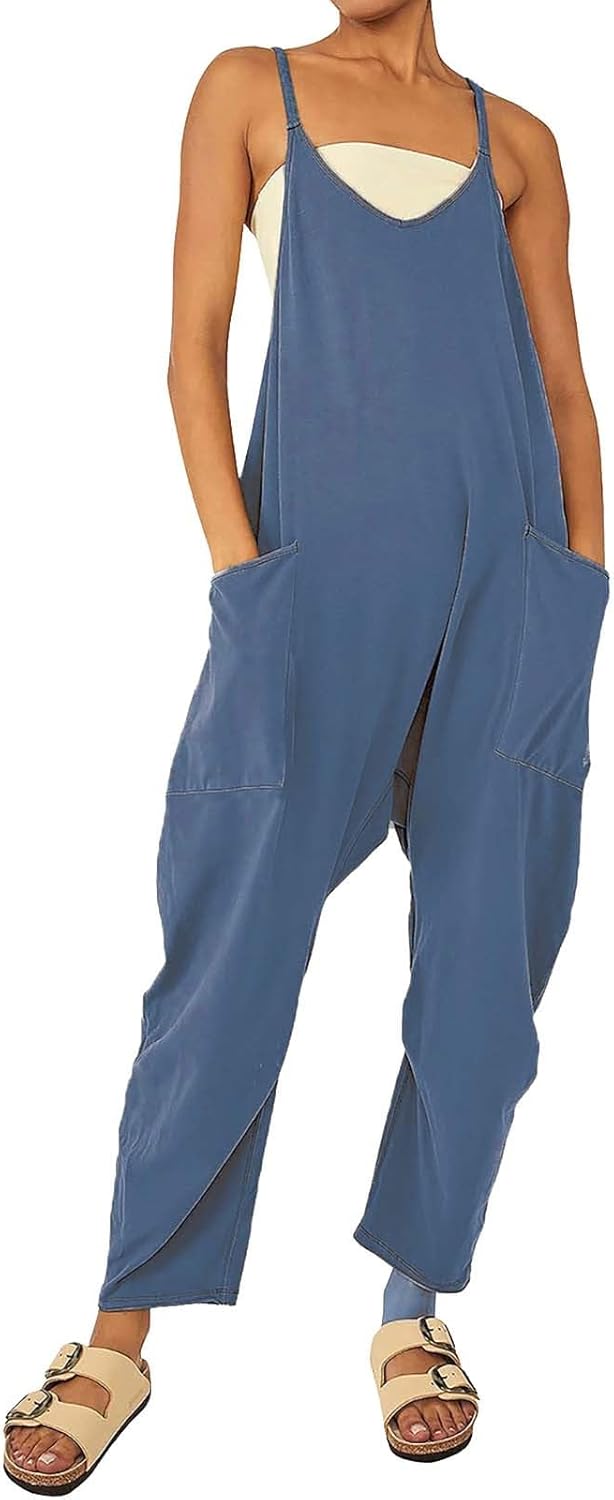 Salopette Donna Baggy Litthing - Tuta Oversize Con Spallacci Larghi, Tasche - Comfort Cotone E Poliestere - Foto 7