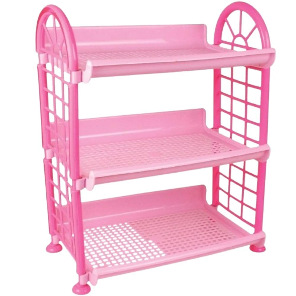 Multipurpose Plastic Storage 3 Tier Rack for Kitchen & Bathroom | Heavy Duty Organizer Shelf for Grocery, Spice Jars, Toiletries & Household Items | Space Saving Storage Standuct
