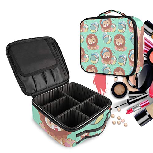 Sac cosmétique à cloisons amovibles et grand volume pour maquillage