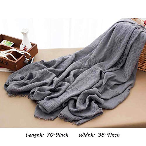 Women Soft Cotton Hemp Scarf Women's Long Head Scarves - Hijab Wrap Shawls Scarf3