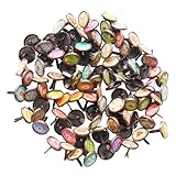 OYWOBET 100 PCS Bronze Colored Border Cute Metal Brads, Mixed Mini Paper Fasteners Round Head Brass Split Pins, Split Pins for Scrapbooking/DIY Crafts/Script Project（38 Patterns)