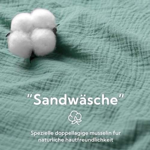 SOULFUL Musselin Kissenbezug 40x80 Baumwolle, Beangreen – Ansicht 4