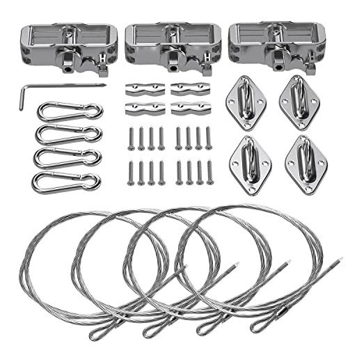 Tang Shade Sail Hardware Kit with Cable Wire Rope