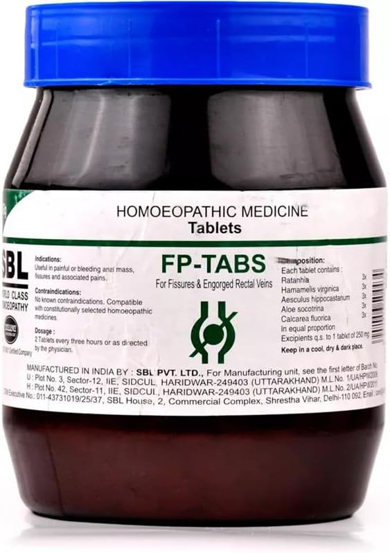 SBL FP Homeopathic Tablets — Net Wt. 450 g - by MuralidharExports