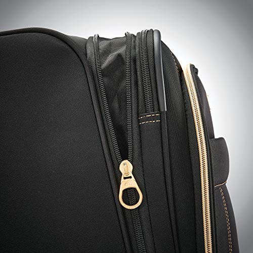 American-Tourister-Belle-Voyage-Softside-Luggage-with-Spinner-Wheels-Black-Checked-Medium-25-Inch