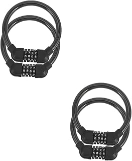 INOOMP 4 Pcs Daily use Cycle Lock Reusable Bike Lock Sturdy Motorcycle Lock Combination Lock Outdoor Bike Supply Daily use Bike Lock Multi-Function Cycle Lock Password Anti- Lock