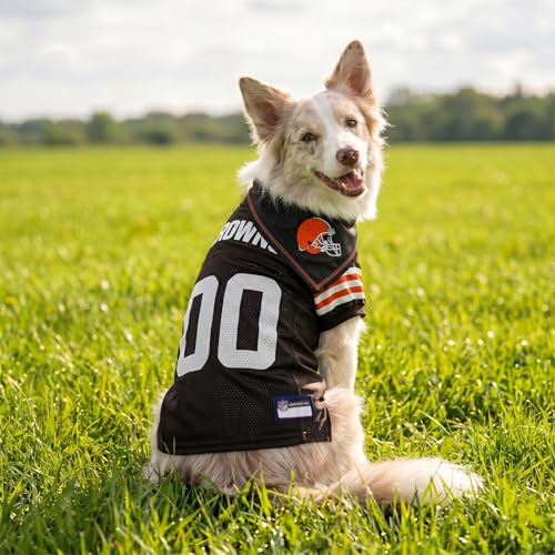 Pets First NFL Cleveland Browns Dog Jersey with Coordinated Tie Bandana Included, Size 3XLOfficial NFL Pet Apparel, Breathable Mesh, Durable, Team Logo Design, Dog Sports T-Shirt by Pets First - Image 3