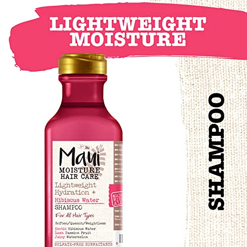 Maui Moisture Lightweight Hydration + Hibiscus Shampoo + Conditioner For Daily Moisture, No Sulfates, 13 Fl Oz #TOP1