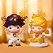 POP MART DIMOO Zodiac Series 3Boxes Exclusive Action Figure Box Toy Popular Collectible Art Toy Cute Figure Creative Gift, for Christmas Birthday Party Holiday