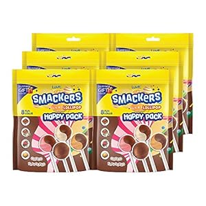 LuvIt Smackers Chocolate Flavoured Lollipops | Surprise Toy For Kids | Big Stick Lollipops | Pack of 6-96g Each