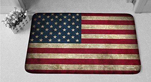 Meffort Inc Printed Soft Floor Door Mat Carpet/Area Entry Rugs For Kitchen Dining Living Hallway Bathroom - Usa Flag #TOP3
