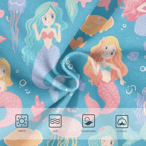 Wusikd Mermaids Heart Girls' Underwear Cotton Jellyfish Girls Briefs Soft Toddler Underwear 2T3