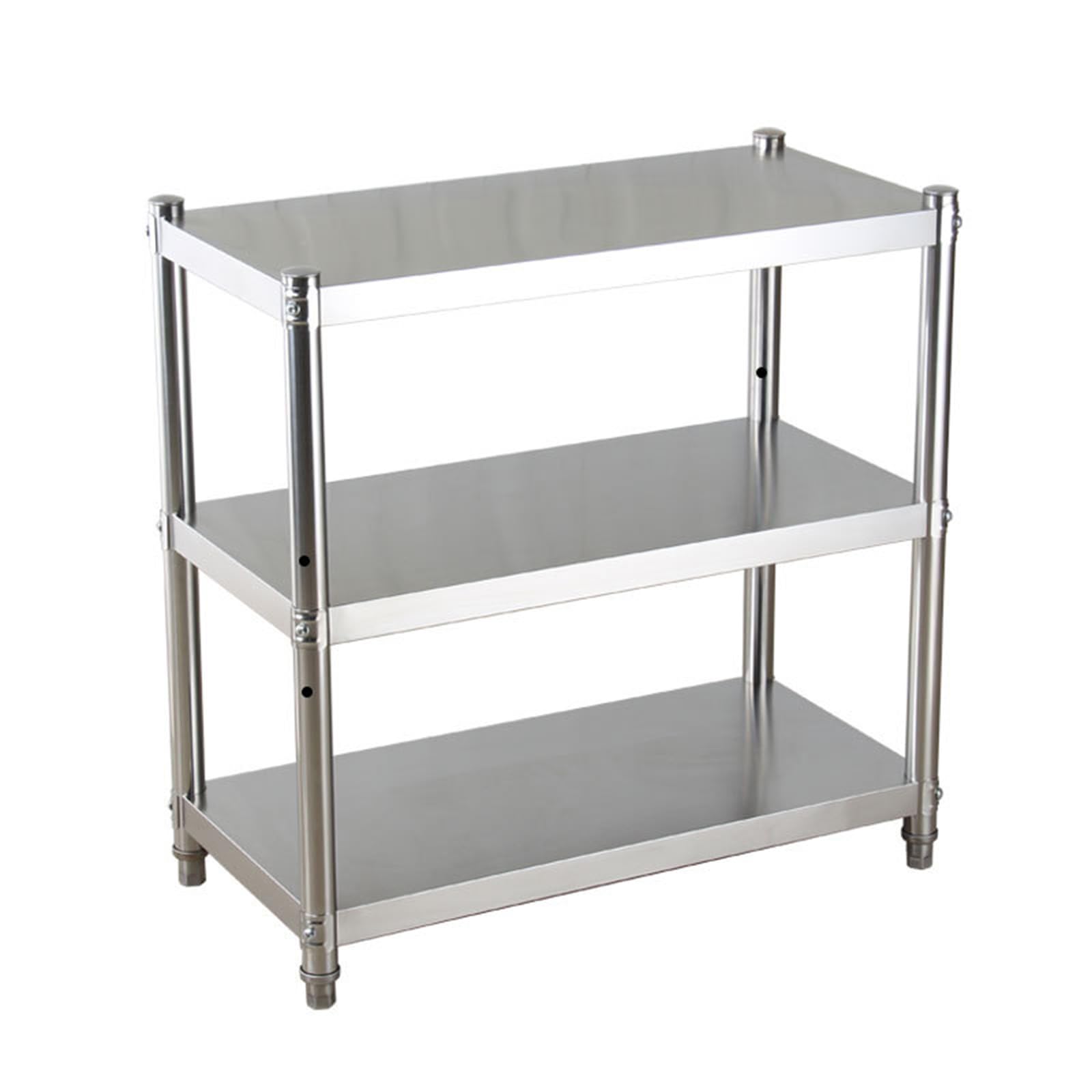 Scaffale in acciaio inossidabile, Scaffale da Cucina, Scaffalatura Metallo per Cucina Ristorante Bar Pizzeria (80X30cm/31.4X11.8in)