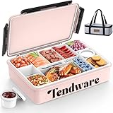 Chilled Portable Snackle Box Container Insulated Bag Keep Food Warm 12 Compartment Divided Serving Tray Reusable Ice Pack Christmas Thanksgiving Gift Essentials for Charcuterie Snack Road Trip Picnic