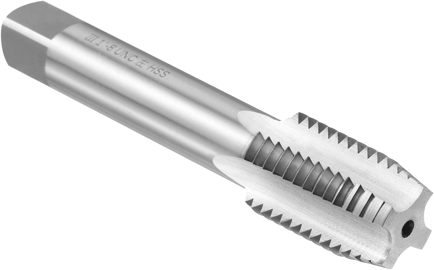 uxcell Hand Bottom Tap 1"-8 UNC 2B Left Hand Thread Bottoming Style Threading Taps High Speed Steel HSS6542 Straight Flutes Screw Tapping Tool