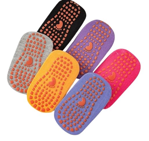 ForeverTrends Anti-skid Home Floor Coral Velvet Warm Winter Thermal Socks with Silicone Dots for Safety Ankle Length So-cks with Rubber (1 pair)-image-11