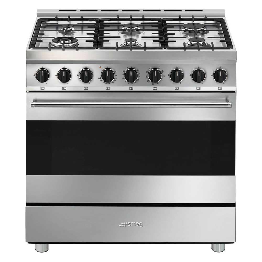 SMEG B91GMX2 CUCINA 90CM PIANO COTTURA 6 FUOCHI FORNO TERMOVENTILATO CLASSE A