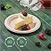 Paper Plates, 100% Compostable Heavy Duty, Disposable 7 Inch, Small Dessert Plate - [125-Pack] - {PFAS-Free} - {BPI Certified} Eco-Friendly, Biodegradable Bagasse Natural Brown 7