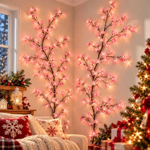 Starnearby Cherry Blossom Tree Lights, 96 LEDs Kirschblüten Lichterkette