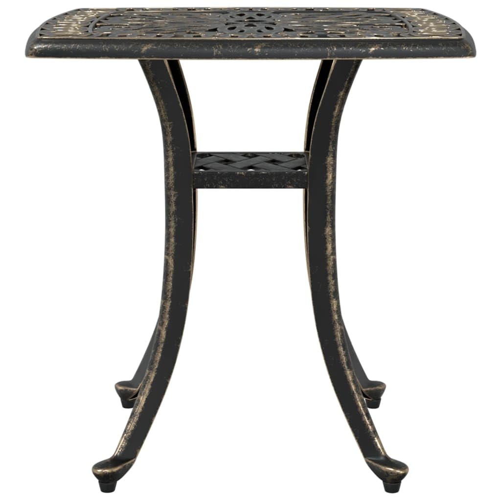 Mesa de Jardín Aluminio Fundido Bronce 53x53x53 cm, vidaXL