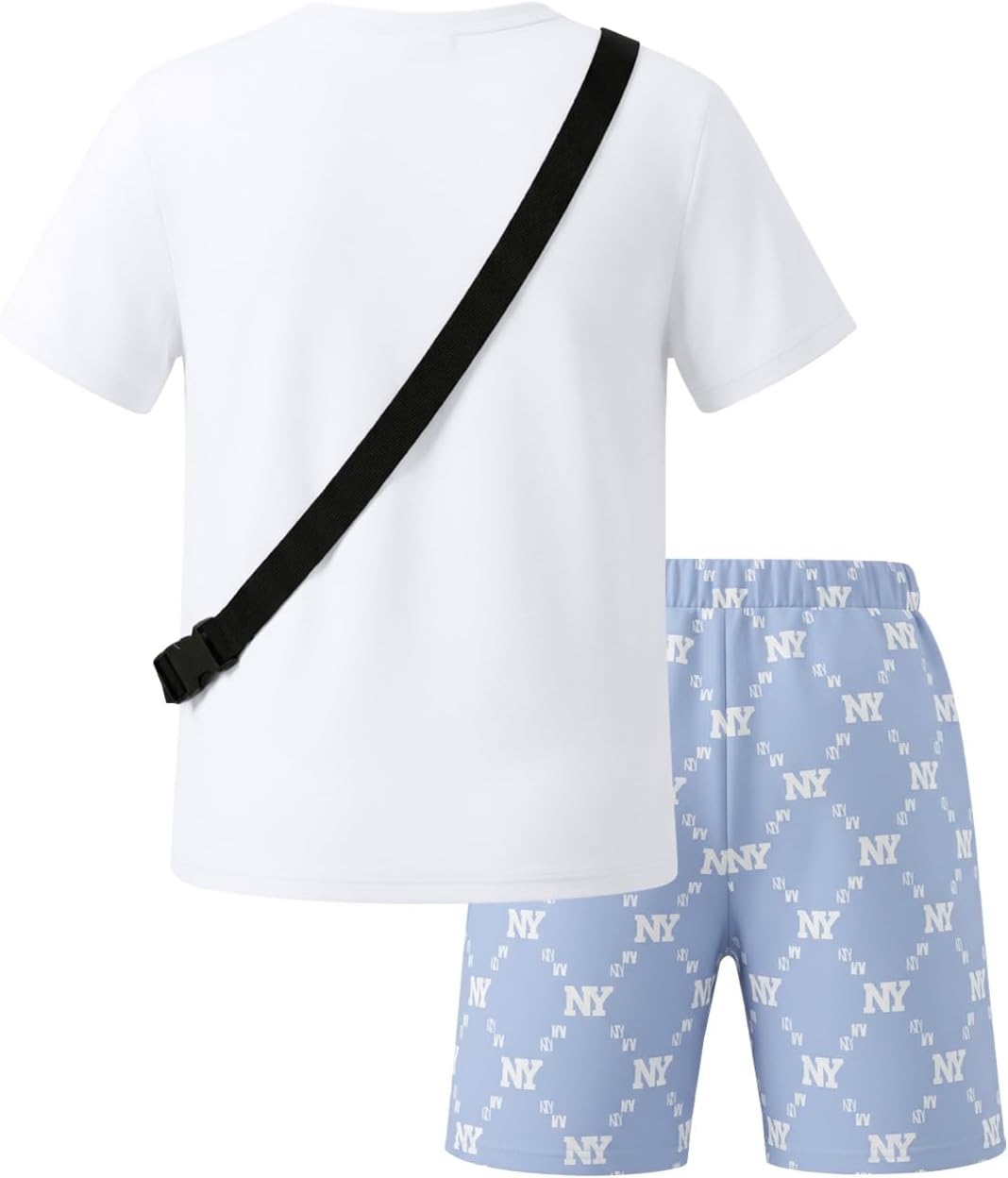 PureChapter Boys Summer Outfits Boys Short Sets Short Sleeve T Shirt Shorts Bag Kids Clothes Clothing Sets Teen 5-14