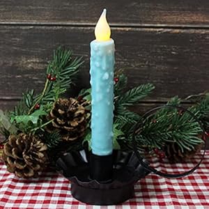 CVHOMEDECO. Real Wax Hand Dipped Battery Operated LED Timer Taper Candles Rustic Primitive Flameless Lights Decor, 6-3/4 Inch, Teal, 2 PCS in a Package CVHOMEDECO Real Wax Hand Dipped Battery Operated LED Timer Taper Candles Rustic Primitive Flameless Lights Decor 6 34 Inch Teal 2 PCS in a Package