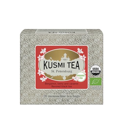 - St. Petersburg - Organic Black Tea - Earl Grey Tea - Blend Of Black Tea With Red Berries, Caramel, Vanilla & Bergamot - Robust, Caffeinated Tea - 20 Tea Bags