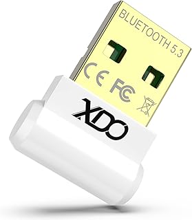 USB Bluetooth 5.3 Adapter for Desktop PC, Real Plug & Play Mini EDR Bluetooth Dongle Receiver & Transmitter for Laptop Computer Windows 11/10/8.1 (Soft White)