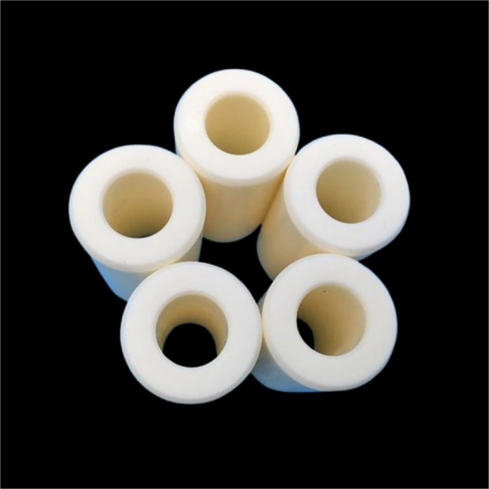 4 tubos cerámicos de alúmina de 100 mm: tubos huecos de combustión resistentes a altas temperaturas for aplicaciones eléctricas.(5x8x100mm)