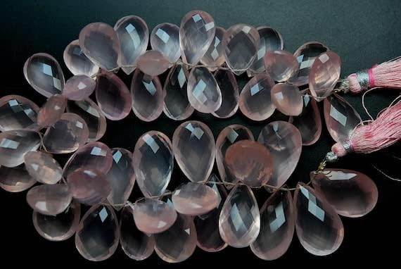 Rose Quartz Madagascar briolettes extra larges pour valoriser vos bijoux - 5