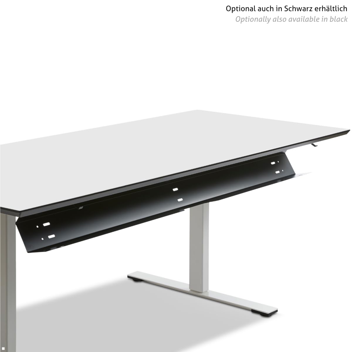 TKK010 Kabelkanal Schreibtisch aufklappbar 147 cm (Silber)