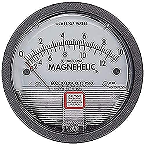 Dwyer® Magnehelic® Differential Pressure Gage, 2010AV, Dual Scale 0 to 10