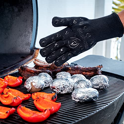 Grill Armor Oven Gloves with Fingers – Extra Long Cuff, 932°F Heat, Fire & Cut Resistant Mitts for BBQ, Grill, Cooking, Grilling, Baking & Smoker by Grill Armor Gloves - Image 4