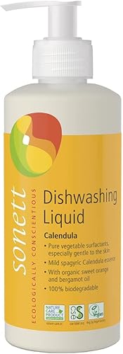 Miniatura 2 de Sonett - Caléndula líquida orgánica para lavavajillas, 10 onzas líquidas, certificada orgánicamente cultivada (paquete de 6)