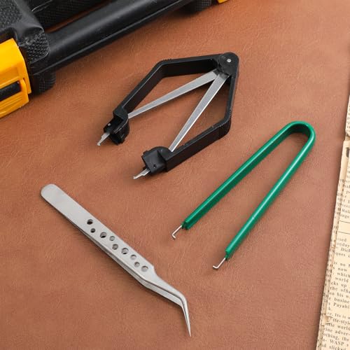 Chip Puller, IC PLCC Chip Extractor U-Shape ROM Extractor Puller IC Chips Remover Tool Motherboard Circuit Board Component Pullers Tool Clips Pliers with Bent-tip Tweezer for Electronic Component