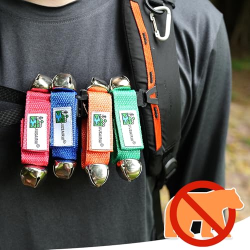 Outdoor Bear Bells for Hiking Safety: Bear Horn to Scare Bears Deterrent Devices for Dogs Biking Fishing Camping Climbing(Red)